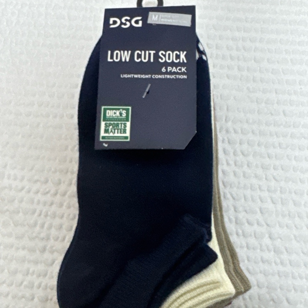 DSG women Low Cut Socks 6-Pack - Black and Cream